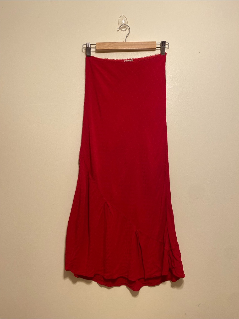 Intimately By Free People Red Maxi Skirt - Women's Flared Hem. Size XS
